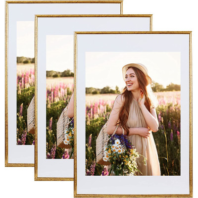 lot de 3 cadres photo  A4 New gold